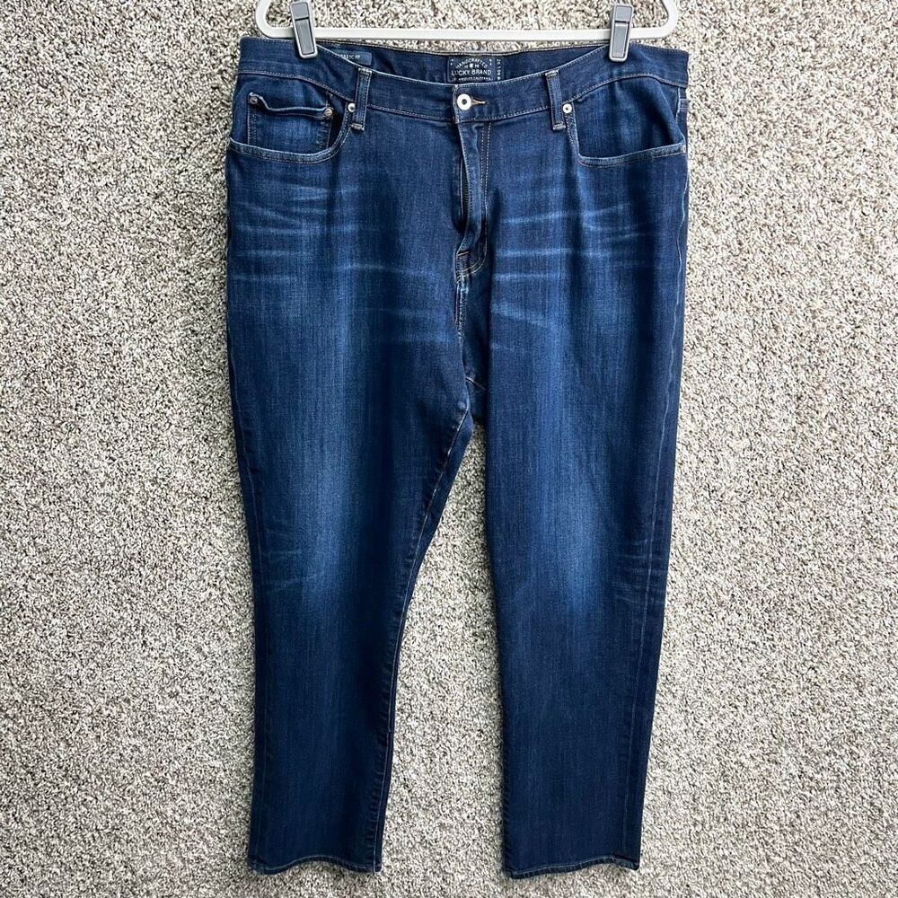 Lucky Brand Jeans Men’s 40x32 410 Athletic Straight Dark Wash Denim
